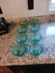 Pioneer Woman Adeline Aqua Dessert Bowls (8). Fixed Price $75.00.
