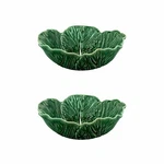 Bordallo Pinheiro Cabbage 27 Oz. Salad Bowl, Set Of. Fixed Price $120.00.
