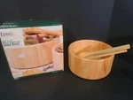 New Lipper International Inc 10 WX5 Beechwood Salad Bowl With 12" Servers 340/3. Fixed Price $24.00.