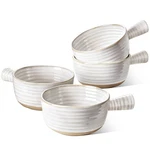 French Onion Soup Bowls Set 18 Ounce Ceramic Crocks White. Fixed Price $57.99.