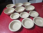12 Carlisle Dallas Ware Bowls 6 Soup N43520 Dessert N43531 Melamine Tan. Fixed Price $39.95.