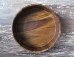 Acacia 10" Wood Serving Bowl Threshold Thailand Food Safe Warm Natural Browns. Fixed Price $17.99.