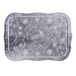 Crystal Clear King Size 22.5"X16.5" Oblong Scalloped Edged Serving Tray. Fixed Price $49.95.