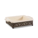 Gg Collection Elegant Acanthus Scrolled Leaf Small Ceramic Baker Cream 9 Inch. Fixed Price $160.00.
