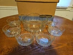 Arcoroc Usa Cavalier Piece Salad Bowl Serving Set Clear Glass Vintage T1307. Fixed Price $25.99.
