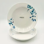 Mikasa Audrey Bone China 8.5IN Pasta Bowls Set Of 2 Blue Floral White. Fixed Price $45.00.