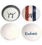 Royal Doulton (4) Ed Ellen Degeneres Joy Love Kindness Smile 5.5" Fruit Bowls. Fixed Price $25.00.