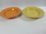 Fiesta Large Rim Soup Bowl Cobalt Yellow & Orange 9" Cereal Set Of 2. Fixed Price $26.55.