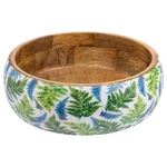 Boston International Serving Mango Enamel & Wood Bowl, 10" Diameter, Arwea. Fixed Price $55.00.