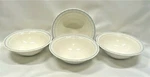 Martha Stewart Everyday MTW22 Coupe Cereal Bowls X4 Blue Bands Stripes Brown Dot. Fixed Price $24.99.