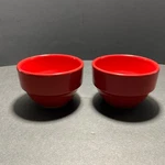 Syracuse China (2)CANTINA Bouillon Cup Fruit Dessert Bowl Red 1/4 X 3 1/2. Fixed Price $14.99.