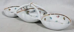 I. Godinger & Co. "rosebud" 3-SECTION Basket W/handle Porcelain Server #4521 New. Fixed Price $24.99.