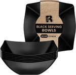 6 Pack Square Plastic Serving Bowls - Black 32 Oz Premium. Fixed Price $21.95.