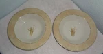 4PC 222 Fifth Narcissus Rimmed Soup Bowls White Spring Flowers Cheri Blum. Fixed Price $24.99.