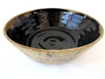 Handmade Pottery Mixing Bowl Kiln Fired Glaze Earthenware Artisanal Brown 8.75". Fixed Price $40.00.