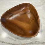 Pacific Merchants Trading Hardwood Acaciaware Rounded Triangle Bowl 6X6X1.5. Fixed Price $28.87.