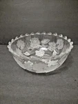 Crystal Clear Floral Chrysanthemum Frosted 10 1/2 Serving Bowl. Fixed Price $14.99.