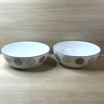 Noritake 7989 Ambience Java Mocha Circle Dots Large Serving Bowl 10" Set Of 2. Fixed Price $52.49.