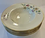 Royal Worcester Hampton Court 8" Rim Soup Bowls Set Of 6 Bone China England. Fixed Price $162.88.