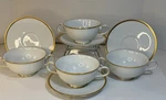 Noritake Carrie Cream Soup Bowl & Cup Saucer 4 Sets ( 8 Pieces Total)ireland. Fixed Price $144.99.