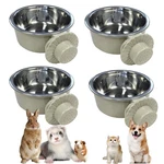Lightweight Stainless Steel Pet Bowls, Removable Crate Dog Hanging F.... Fixed Price $25.27.