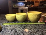 Set Of 3 Signature Housewares Home Grown All Purpose Nesting Mixing Bowls Yellow. Fixed Price $59.90.