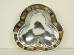 Mikasa Carnival Clover Shape Serving Bowl Dish Inlaid Colorful Tiles Mardi Gras. Fixed Price $29.95.