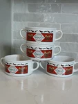 Tabasco Brand Hot Chili Gumbo Two-handled Soup Bowls Fall Winter Set Of 4. Fixed Price $38.00.