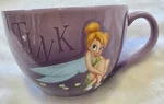Big Disney Store Fairies Collection Glass Mug Tinkerbell Purple Fairy Wings. Fixed Price $14.95.
