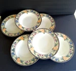 Mikasa Intaglio Garden Harvest Set Of 6 Rimmed Soup Pasta Salad Bowls CAC29. Fixed Price $27.49.
