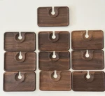 10 Crate & Barrel Acacia Wood Wine Glass Appetizer Serving Trays Dine. Fixed Price $114.99.