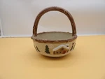 St. Nicholas Square Heartland Hand Painted Basket Moose, Christmas Trees New!!!!. Fixed Price $22.00.