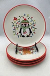Temptations - Seasonal Patten Set/lot Of 4 Assorted Image Salad Plates Euc. Fixed Price $24.00.
