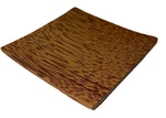Square Natural Coconut Palm Wood Trinket Tray Or Serving Dish Exotic. Fixed Price $13.46.