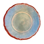 Le Cadeaux Antiqua Turquoise 10" Small Salad Serving Bowl For 230ATQT Retired. Fixed Price $38.00.
