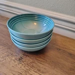 Le Creuset Stoneware Of Soup Cereal Bowls Caribbean Teal 6 1/4 Blue 22 Oz. Fixed Price $48.40.