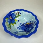 Pioneer Woman Delaney Dip Bowl Blue Floral 5.35 X 2-INCH Scalloped Edge Melamine. Fixed Price $9.95.