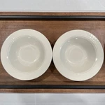 Homer Laughlin Gothic Blanc Cereal Bowls Pair Set Of 2 Ivory China 7-1/8". Fixed Price $16.00.