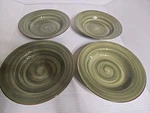 Royal Norfolk Greenbrier Bowl Swirl Spiral Brown Trim 8.5 Inch Set Of 4.. Fixed Price $30.00.