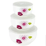 Imperial Home 6PC Ceramic Bowl Set With Vented Lid Bpa Free. Fixed Price $29.99.