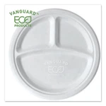 Eco Products EPP007NFA 10" White Sugarcane Plates 3 Compartment 500/CARTON. Fixed Price $154.76.