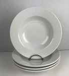 World Porcelana Since 1847 White Rimmed Salad Bowls (3 Sets Available). Fixed Price $12.50.