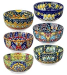 Vancasso Cereal Set Of 6, Bohemian Ceramic Soup Bowls, 28 Oz Colorful.... Fixed Price $59.99.