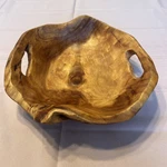Enrico Wood Bowl Root Works Collection With Cut Out Handles 9 X 3. Fixed Price $45.00.