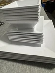 Melamine Square Set White 6 Each - Break Resistant. Fixed Price $55.00.