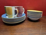 Mulberry Home Collection Dish Set. 6 Plates, 7 Bowls, 4 Coffee Mugs. Fixed Price $32.99.