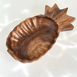 Vintage Mountain Woods Acacia Pineapple Serving Bowl Tropical Decor. Fixed Price $13.39.