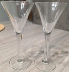 Vtg. Pair Of Luigi Bormioli Apertif Cream De Mint Glasses 5.25" Tall (2). Fixed Price $19.99.