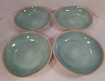 Set Of 4 Threshold Coastal Melamine 9.25" Dinner Bowl 36.5 Fl Oz Teal. Fixed Price $27.03.