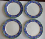 Watercolors By Sango Blueberry Sky 10.75 Dinner Plates Set Of 4. Fixed Price $35.00.